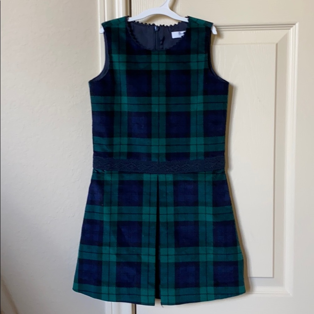 Velvet Blue and Green Brooks Brothers Dress